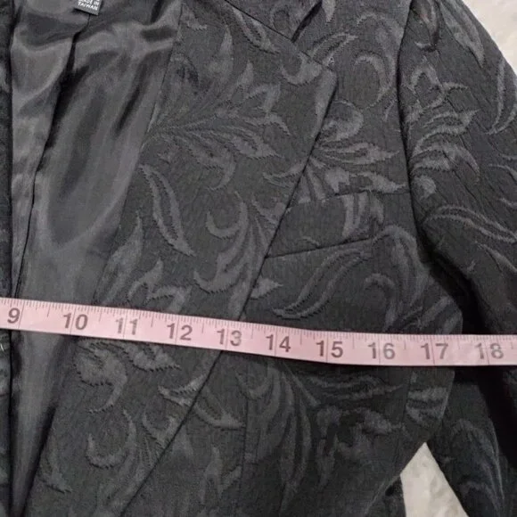 Vintage Emanuel Ungaro Womens Black Jacquard Blazer & Dress Set 6 Petite - Picture 16 of 16
